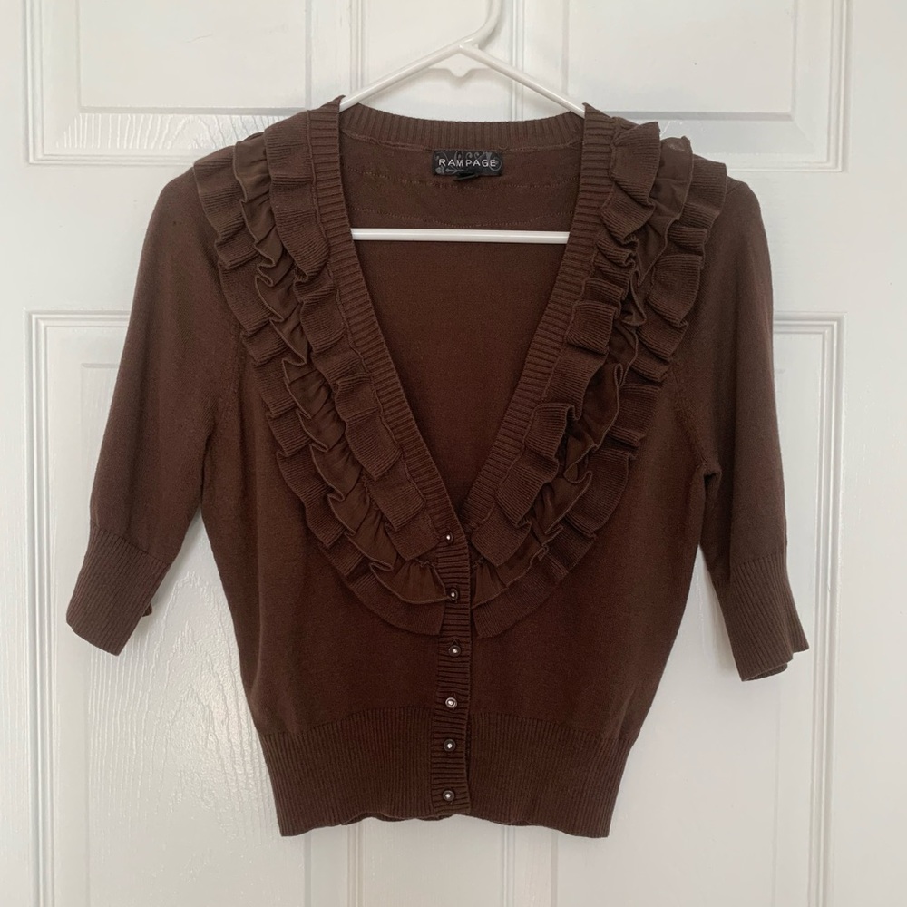 Rampage Women’s Brown cardigan Size M